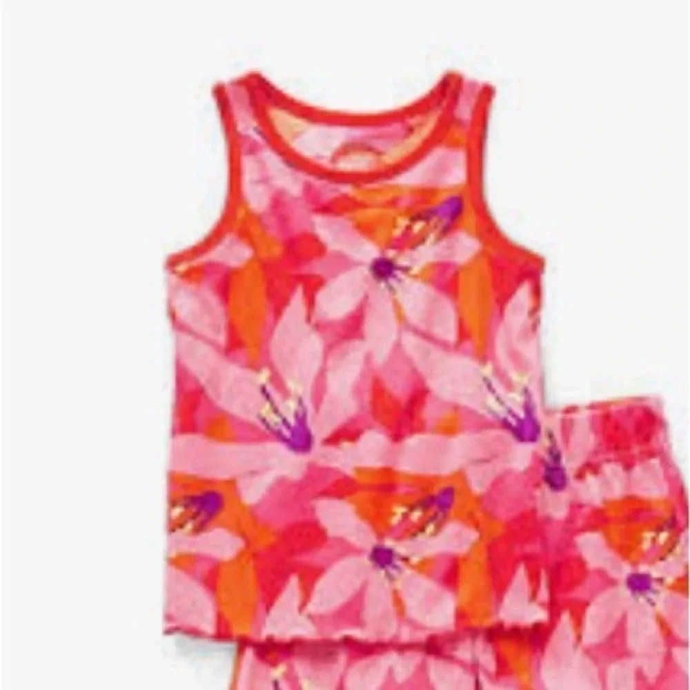 Peyton & Parker Tropical Pajama Tank Top Girls Medium
